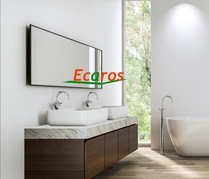 Spiegel mit Heizung im Badezimmer